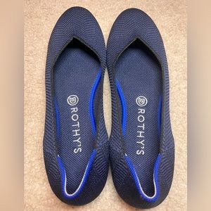 Rothy's RETIRED Navy Metallic Herringbone Flat